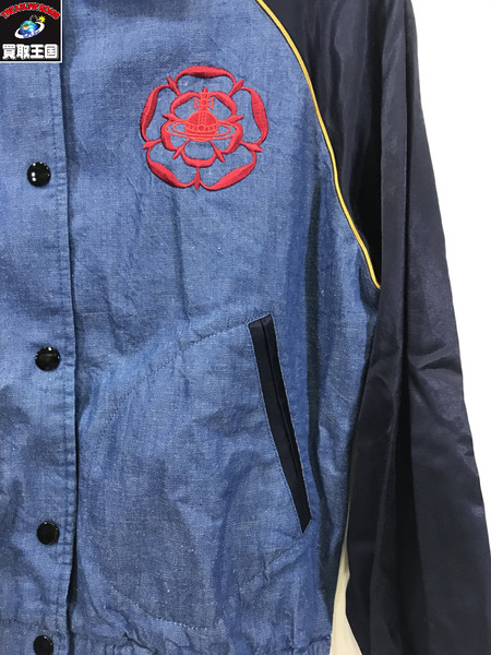 Vivienne Westwood red label　ROSE刺繍 デニムブルゾン 03