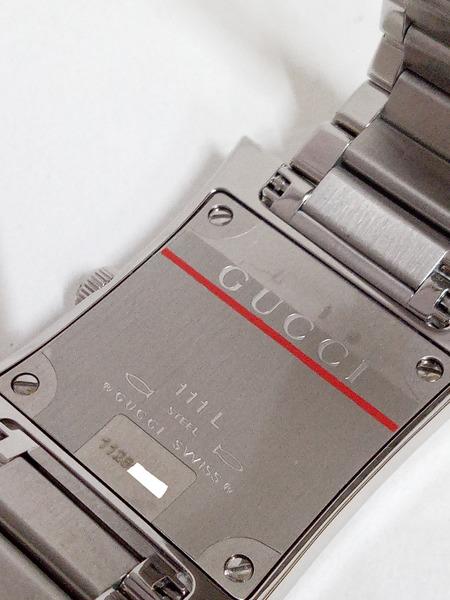 GUCCI/スクエア シェリーライン/111L/電池交換済26.4