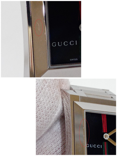 GUCCI/スクエア シェリーライン/111L/電池交換済26.4