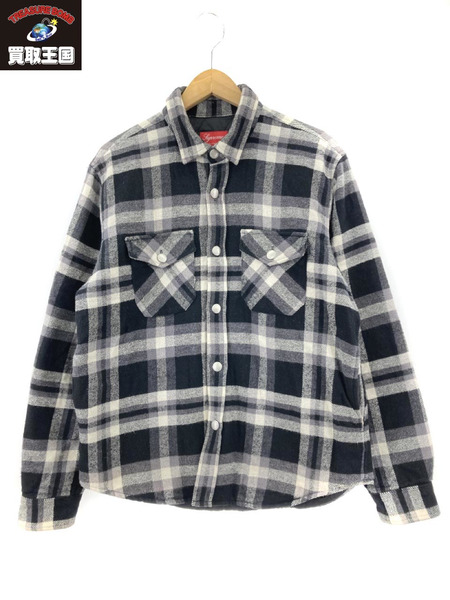 Supreme Quilted Flannel Shirt White M