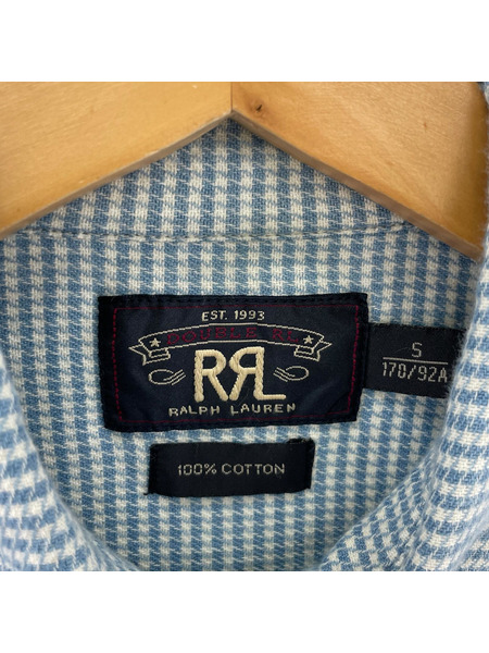 RRL 長袖シャツ コットンシャツ S 千鳥格子 RBL