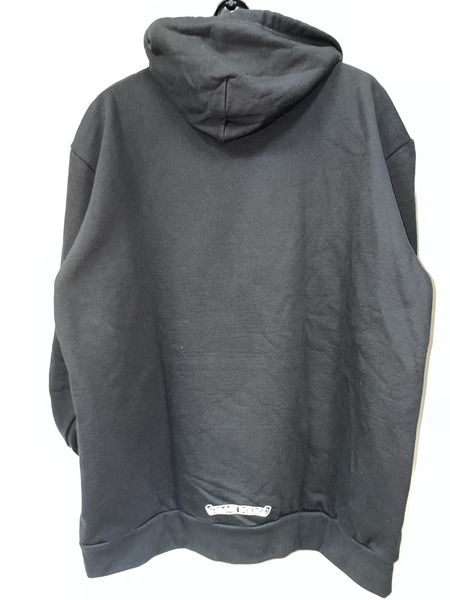 CHROME HEARTS SWTSHRT HD 袖ロゴ プルオーバーパーカー L 黒