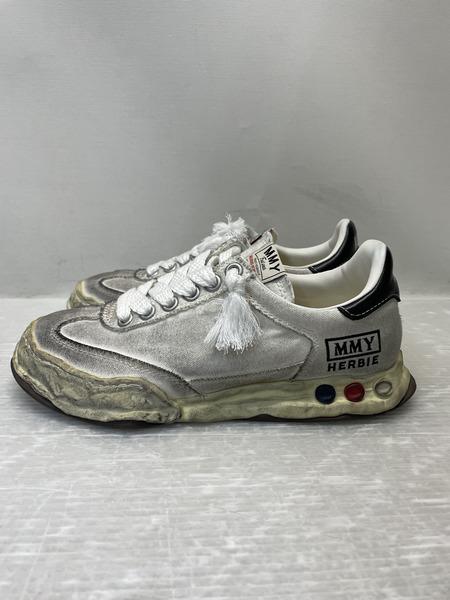 MIHARA YASUHIRO HERBIE 加工ロートップスニーカー 40 ホワイト A10FW706