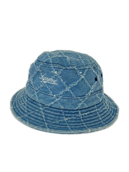 Supreme ハット DENIM PUNCHED CRUSHER/水色