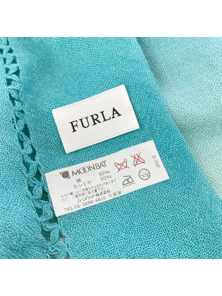 FURLA ソノ他 カシミヤ混グラデーションストール BLU