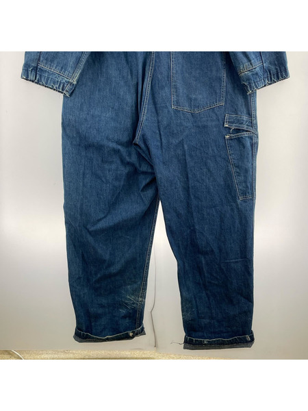 OLD・VINTAGE オーバーオール・ツナギ 60s U.S.Navy SERVAL ジップ 青