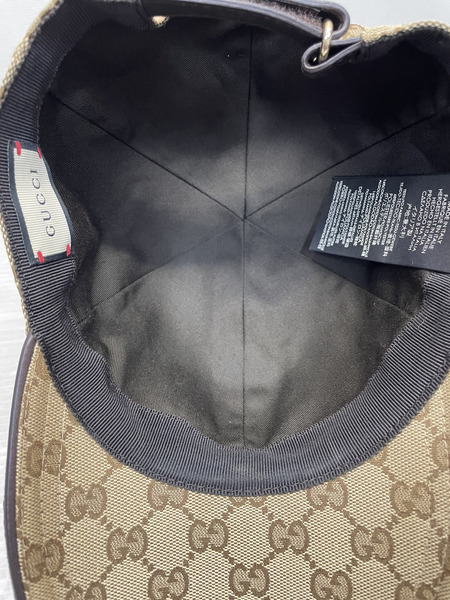 GUCCI シェリーライン GGキャンバス ベースボールキャップ サイズM(58cm)/200035・204891