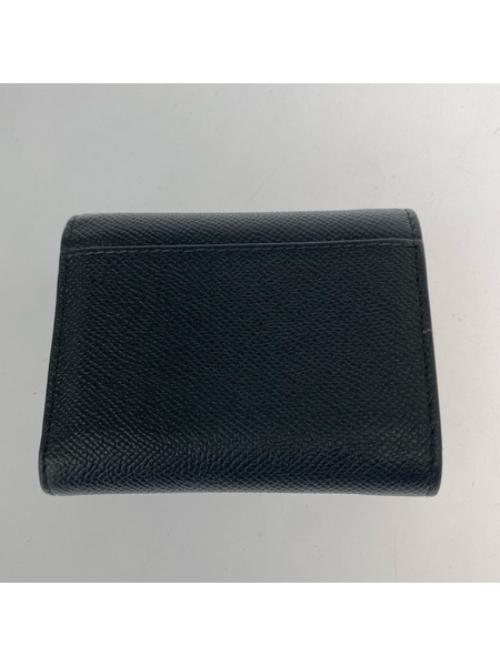 MAISON MARGIELA グレイニー カーフ レザー コンパクト ウォレット ブラック