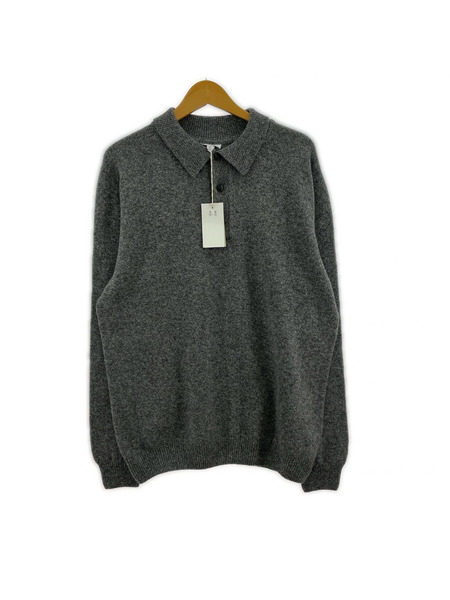 SUNSPEL ニット・セーター ニットポロシャツ グレー(XL)