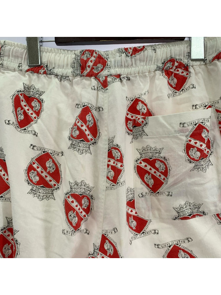 SAINT MICHAEL PJ PANTS_heart _WHITE パジャマパンツ M ホワイト×レッド