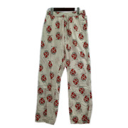 SAINT MICHAEL PJ PANTS_heart _WHITE パジャマパンツ M ホワイト×レッド