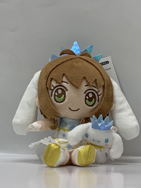 カードキャプターさくら×サンリオキャラクターズ 木之本桜＆シナモロール マスコットホルダー タグ付き ぬいぐるみ キーホルダー さくらちゃん シナモン 