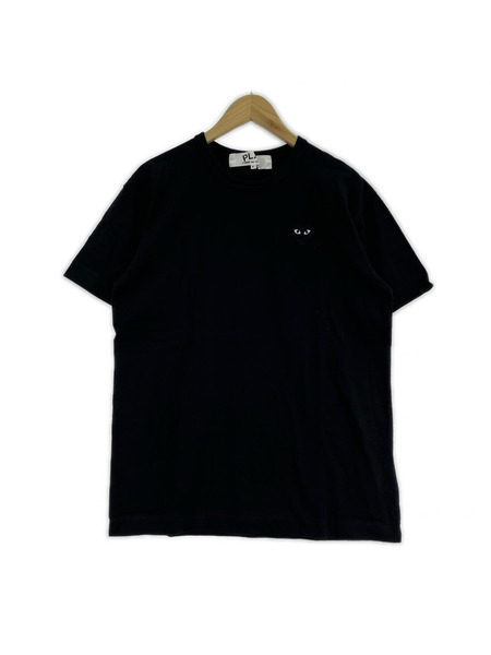 PLAY COMME des GARCONS 半袖Tシャツ・カットソー ハートワッペン 黒 (XL)