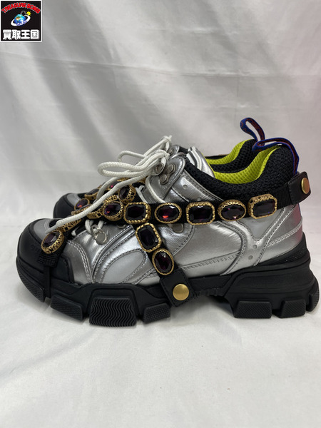 靴 GUCCI crystals flashtrek