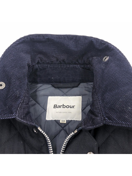 Barbour キルティングジャケット（38） 紺