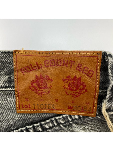 FULLCOUNT パンツ Straight Black Denim Dartford/1101BKHW/