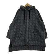 Yohji Yamamoto REGULATION ヘリンボーン フーデッドニットコート 2 グレー