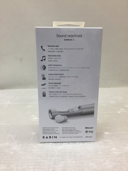 EARIN M-2 M-2 Bluetooth イヤホン ホワイト(シルバー)[値下]