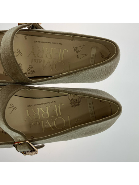 RANDA シューズ メリージェーン リボンフラットパンプス