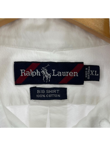 POLO RALPH LAUREN 90s BIG SHIRT 白 (XL)