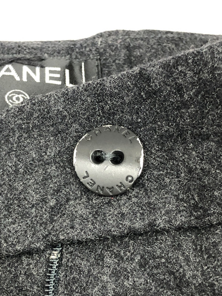 CHANEL/シャネル ウールスラックス/黒/38