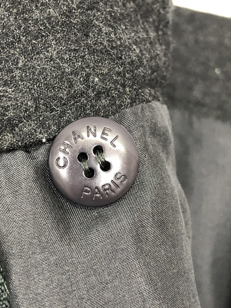 CHANEL/シャネル ウールスラックス/黒/38