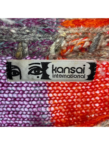 ニット・セーター 山本寛斎 80s パッチワークニット マルチカラー