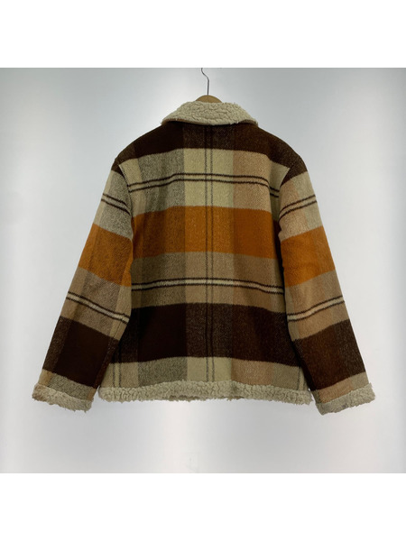Supreme ジャケット SUPREME 17AW plaid shearling bomber