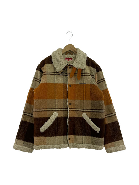 Supreme ジャケット SUPREME 17AW plaid shearling bomber