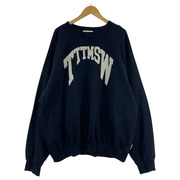 TTT_MSW スウェット・トレーナー 24SS College logo crew neck sweat 紺(XL)