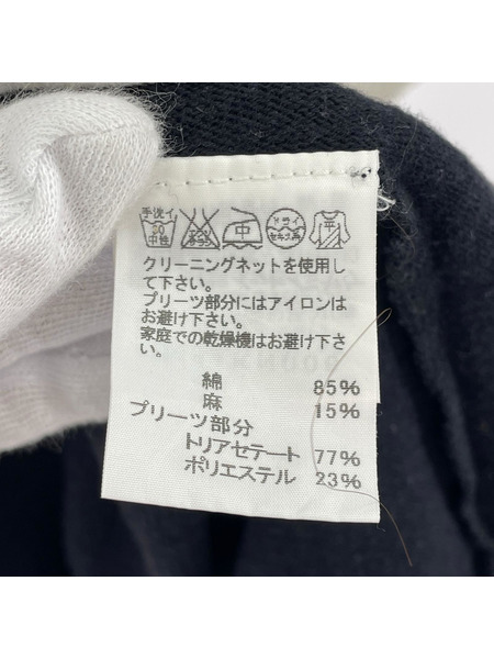 ISSEY MIYAKE 半袖Tシャツ・カットソー プリーツ切替ニットカットソー