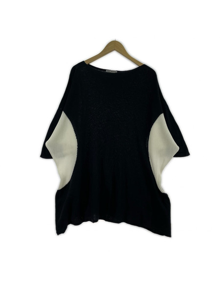 ISSEY MIYAKE 半袖Tシャツ・カットソー プリーツ切替ニットカットソー