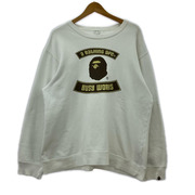 90s A BATHING APE 白タグ 3段プリントスウェット XL 白[値下]