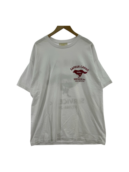 SAPeur 半袖Tシャツ・カットソー SAPEUR CARGO 白赤 XL[値下]