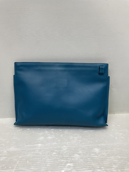 LOEWE アナグラム クラッチバッグ ブルー