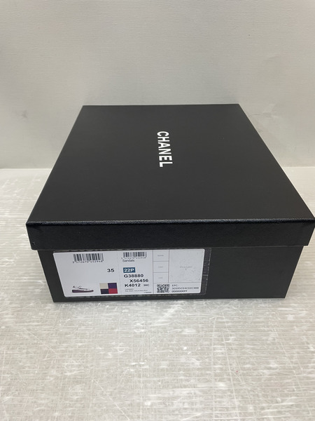 CHANEL 22P フットベット スポーツサンダル 35 トリコロール G38880-X56456[値下]