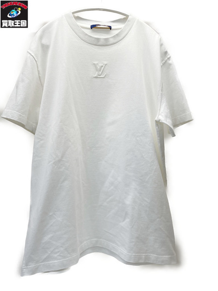 LOUIS VUITTON 24SS エンボスLVロゴTee L 白 RM241Q DT3 HNY55W[値下]