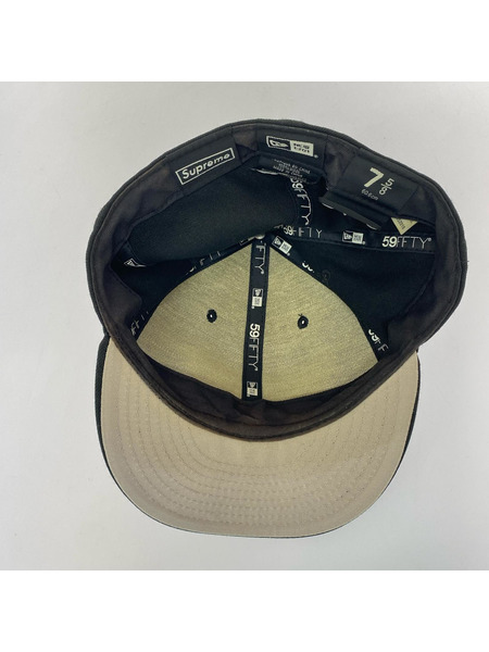 Supreme キャップ ×NEW ERA/RIP BOX LOGO/75/8/BLK