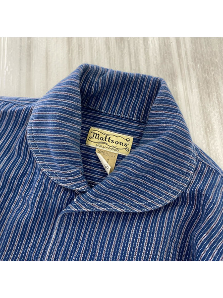 OLD・VINTAGE 半袖シャツ mattsons'/70s/丸襟/ストライプシャツ