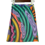 PLEATS PLEASE ヒザ丈スカート 横尾忠則 渦巻柄 (3)