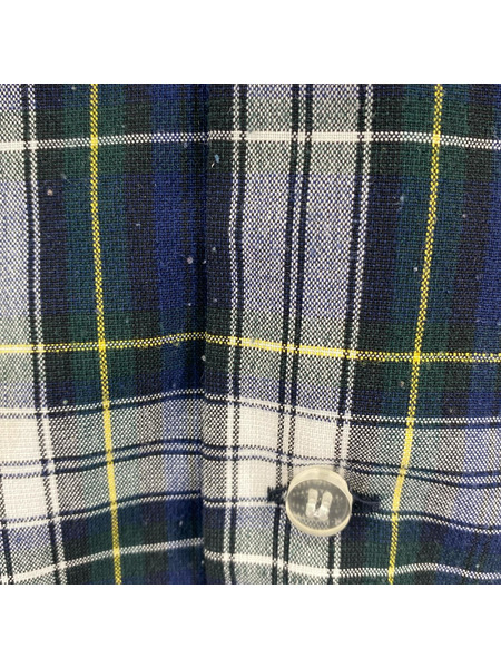 20471120 長袖シャツ 異形チェックシャツ GRN (M)