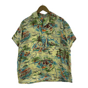 OLD・VINTAGE 半袖シャツ FLORIDA 50s アロアhシャツ 黄色 M