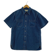 SUGAR CANE 半袖シャツ S/S ドットシャツ ブルー 15 - 15 1/2