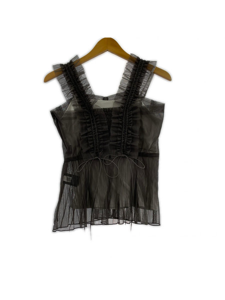 snidel キャミソール 25SS/チュールキャミブラウス GRY