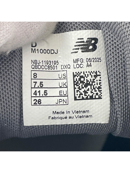 NEW BALANCE スニーカー M1000DJ/シルバーカラー/黒/26cm