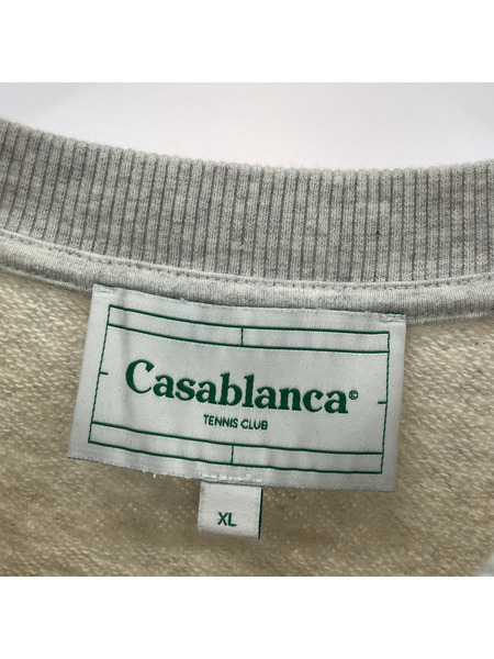 CASABLANCA 23AW スウェット グレー (XL) MF23-JTP-001-15[値下]
