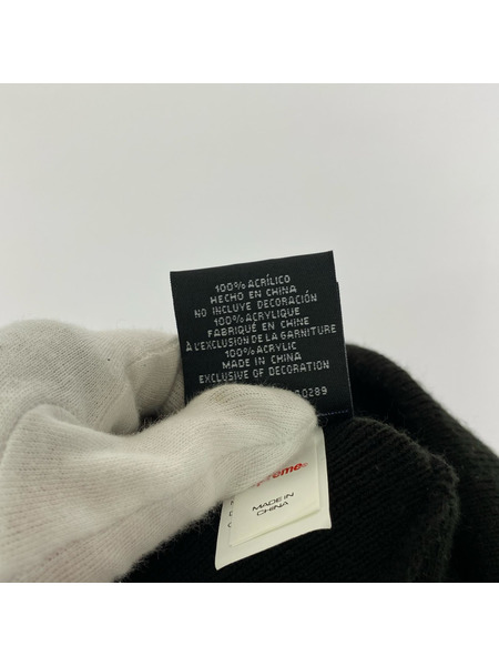 Supreme ニットキャップ ドル S LOGO BEANIE BLACK