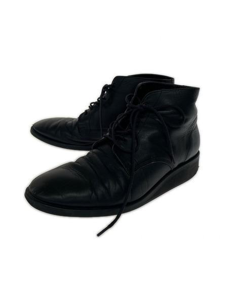LAD MUSICIAN ブーツ SMOOTH LEATHER HIGH CUT SNEAKER (42) 黒