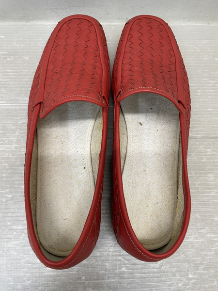 Bottega Veneta イントレチャート ローファー スリッポン 44 1/2 赤