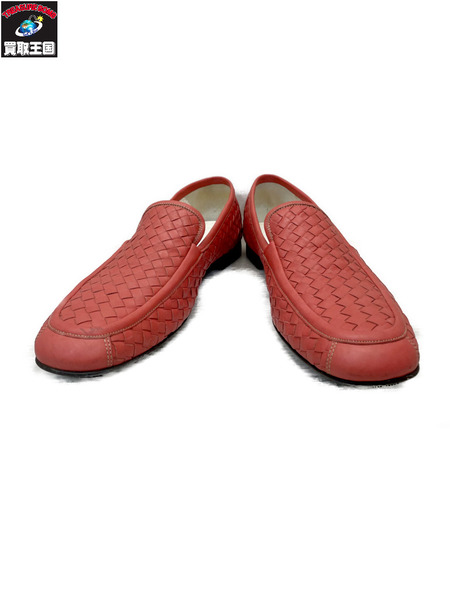 Bottega Veneta イントレチャート ローファー スリッポン 44 1/2 赤